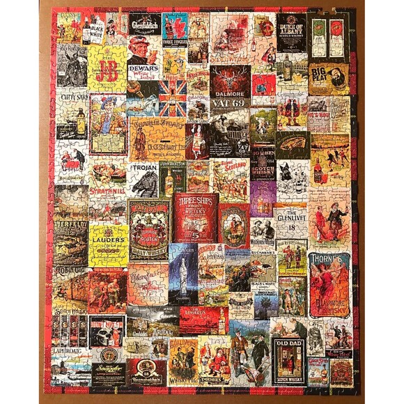 Whiskey and Scotch Springbok Puzzle 1000 Piece COMPLETE Dewar's-Jameson-Old Dad - Picture 3 of 8